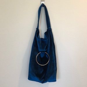 Velour Blue Purse